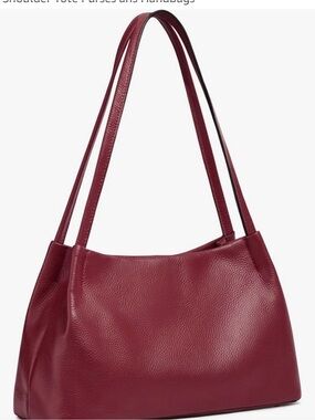 Women's Double-Strap Burgundy red Shoulder Bag